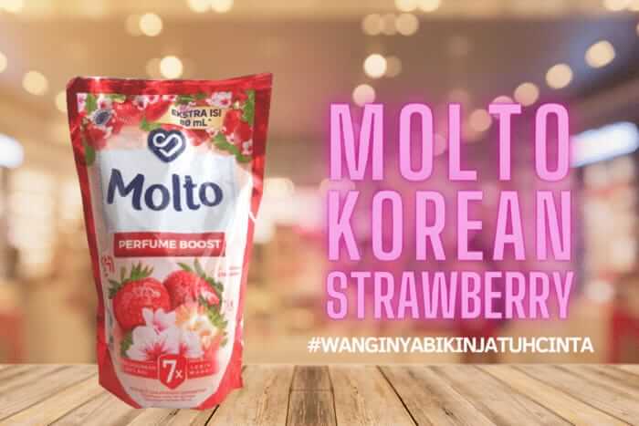 Pelembut dan pewangi pakaian Molto Korean Strawberry