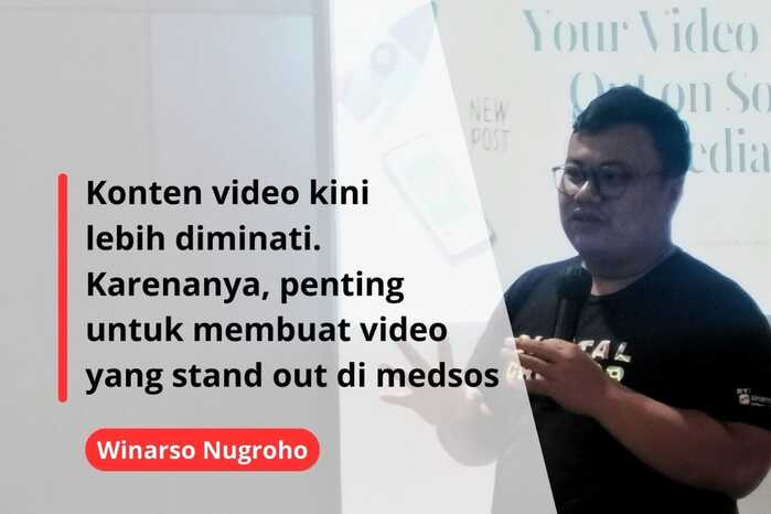 Bagaimana cara membuat video yang stand out oleh Winarso Nugroho pada Sinar Mas Land Digital Creator Gathering